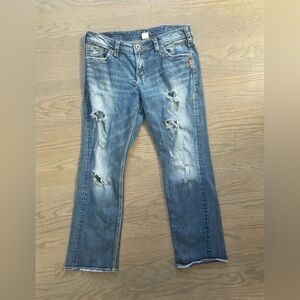 Silver Jeans Sam Blue Destructed women’s size 30